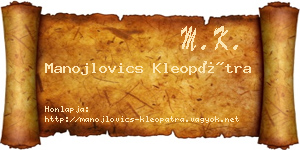Manojlovics Kleopátra névjegykártya